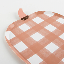 Load image into Gallery viewer, Gingham Pumpkin Plates
