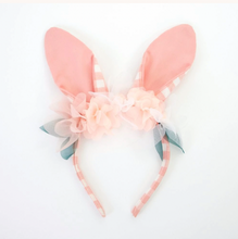 Load image into Gallery viewer, Embellished Gingham Bunny Headband