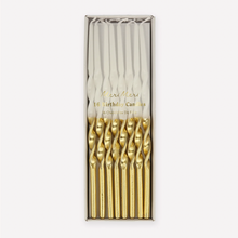 Load image into Gallery viewer, Gold Dipped Twisted Candles