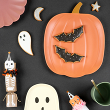 Load image into Gallery viewer, Reusable Bamboo Pumpkin Plate