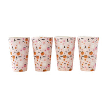 Load image into Gallery viewer, Pink Halloween Icons Reusable Bamboo Tumbler Set
