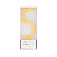 Load image into Gallery viewer, Slim number 5 Candle
