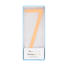 Load image into Gallery viewer, Slim number 7 Candle
