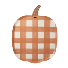 Load image into Gallery viewer, Gingham Pumpkin Plates
