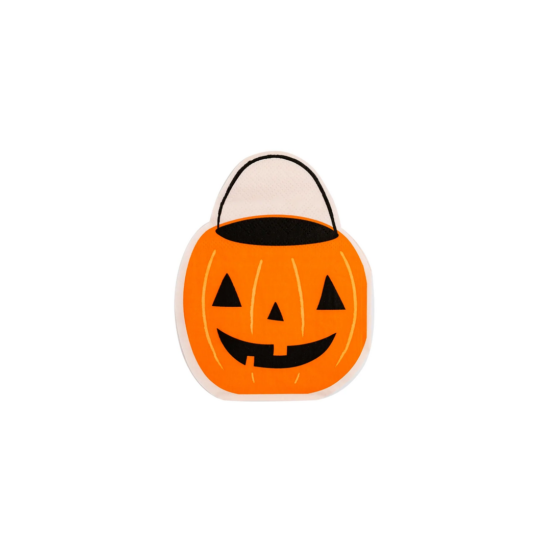 Trick or Treat Pumpkin Bucket Napkin (ULTIMOS 2 PAQUETES)