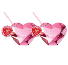 Load image into Gallery viewer, Disco Heart Sipper of 2 - Pink

