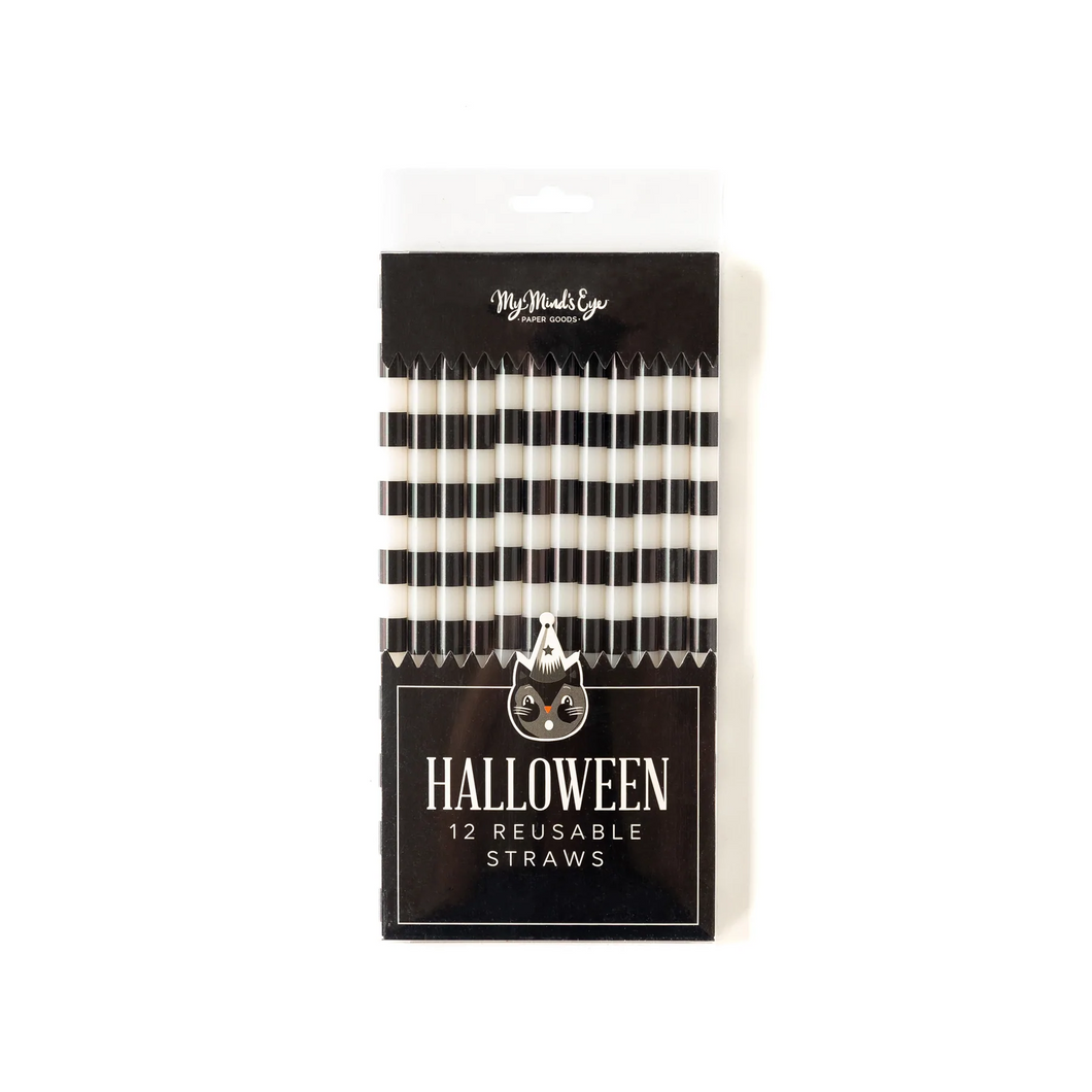 Vintage Halloween Reusable Straws