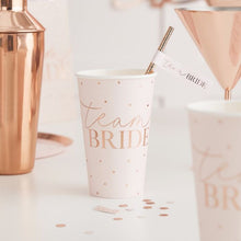 Load image into Gallery viewer, Rose Gold Team Bride Party Cups
